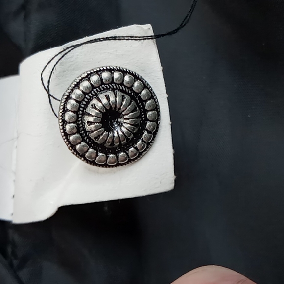 WAH MAKER Frontier Men's Black Single Breasted Tooled Silk Vest Size Large - Picture 7 of 11